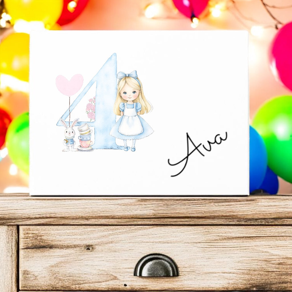 Alice Wonderland Birthday Keepsake Magentic Boxes