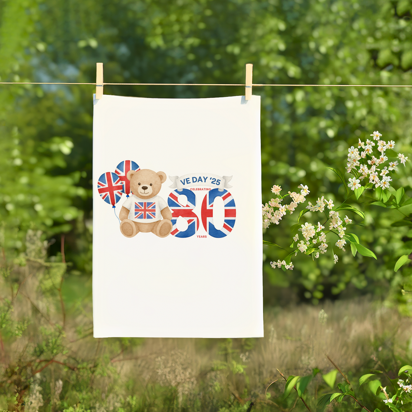 VE Day Tea Towel