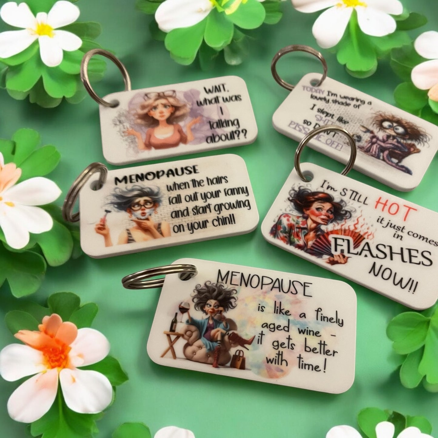 Menopause Comic Key Rings