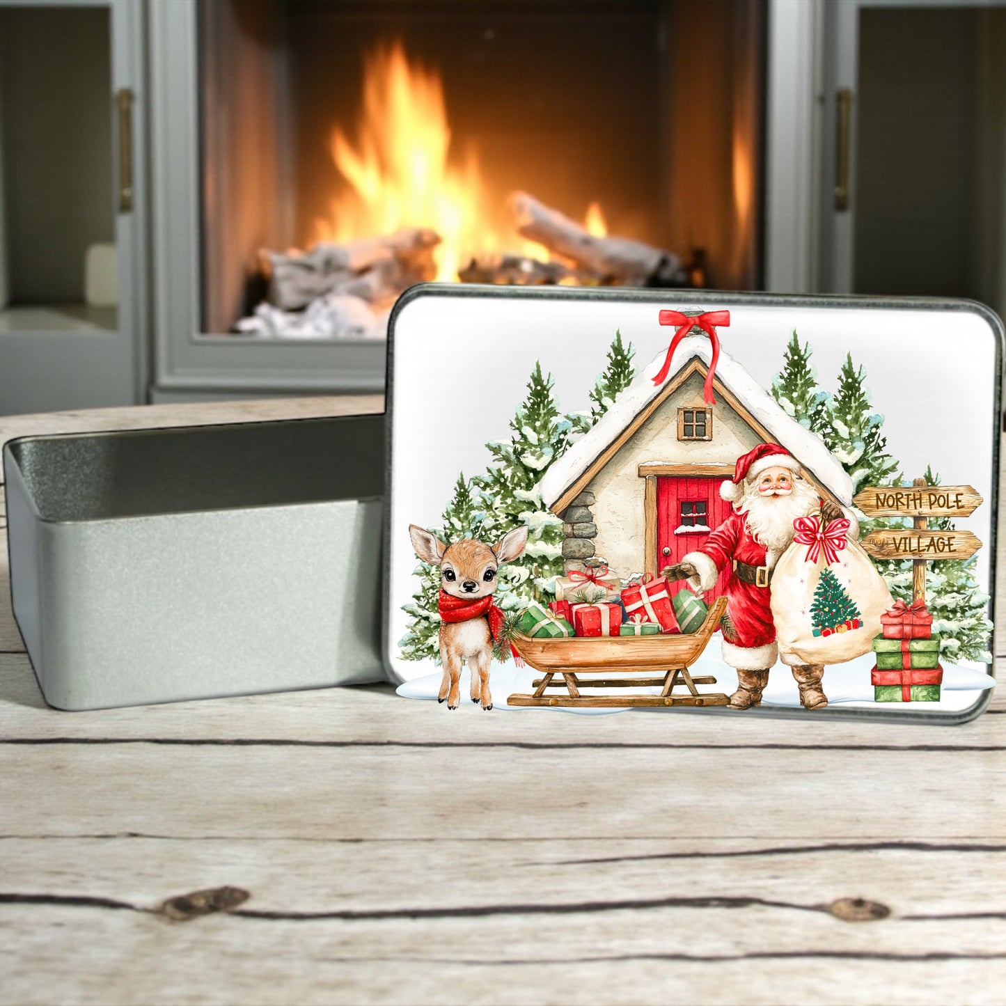 Santas Cookie Tin