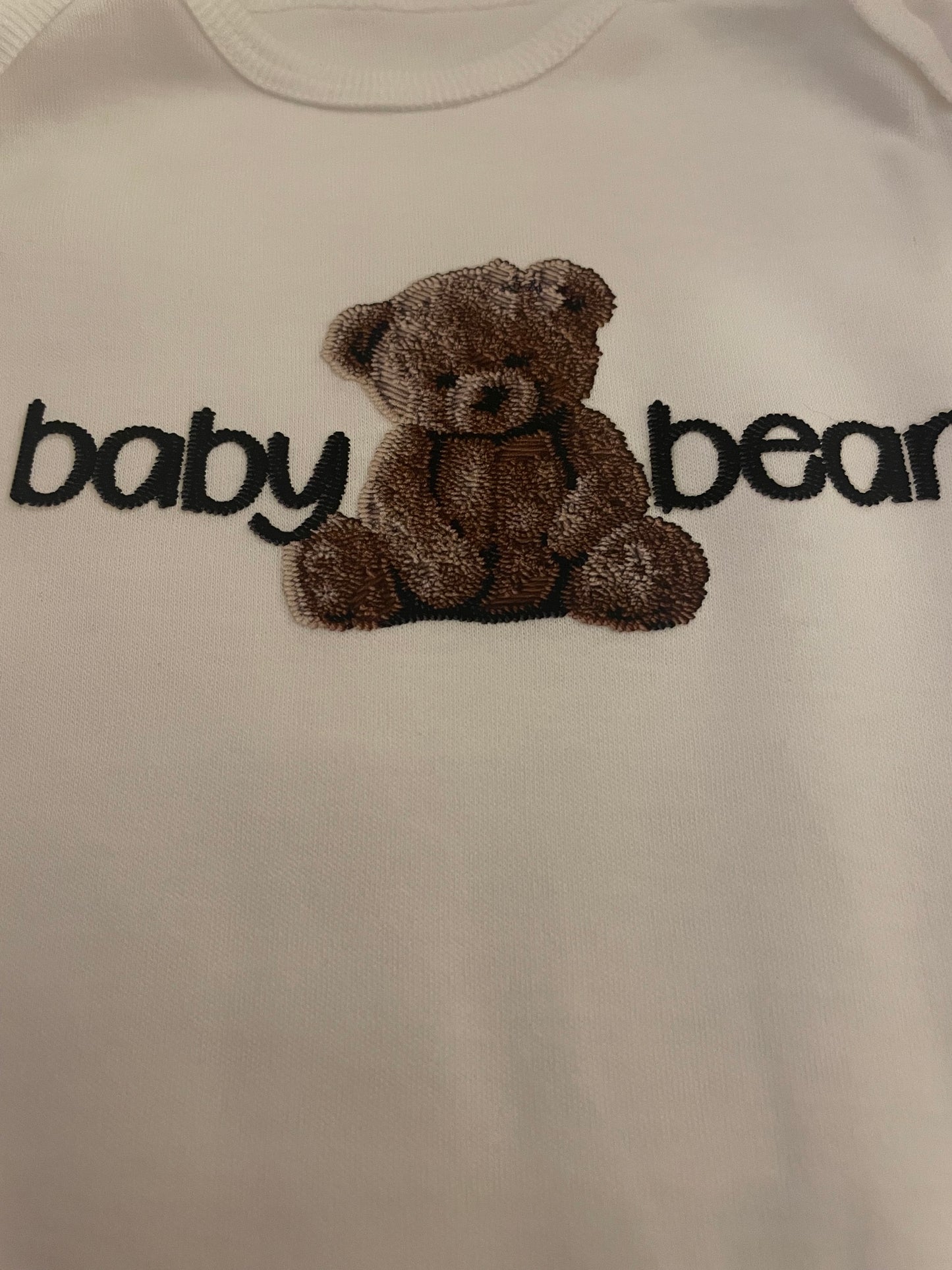 Baby Bear faux Embroidery Bodysuit