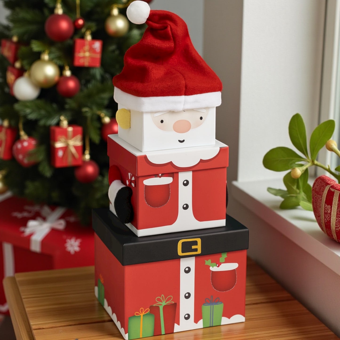 Christmas Stacking Personalisd Boxes elf / snowman’s Santa Westie