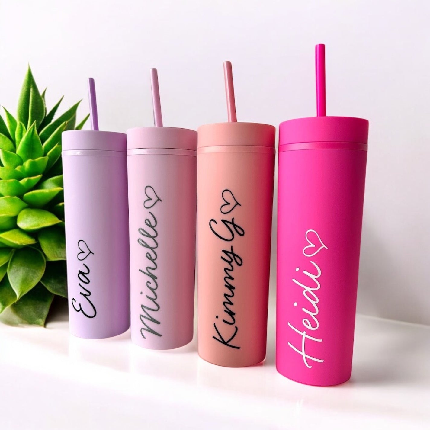 Skinny insulated Cups with Straw