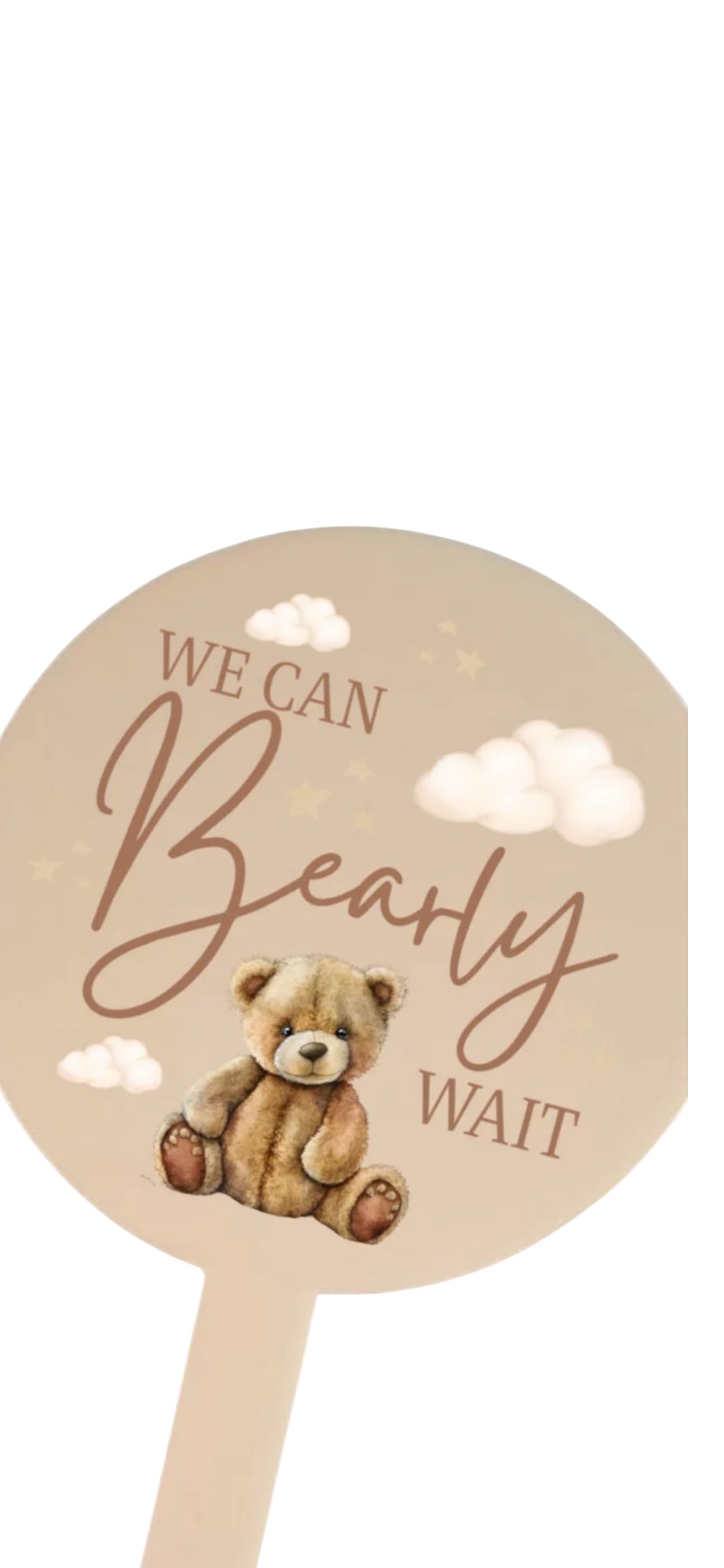 I can Bearly wait to meet you Baby Shower Cake Topper