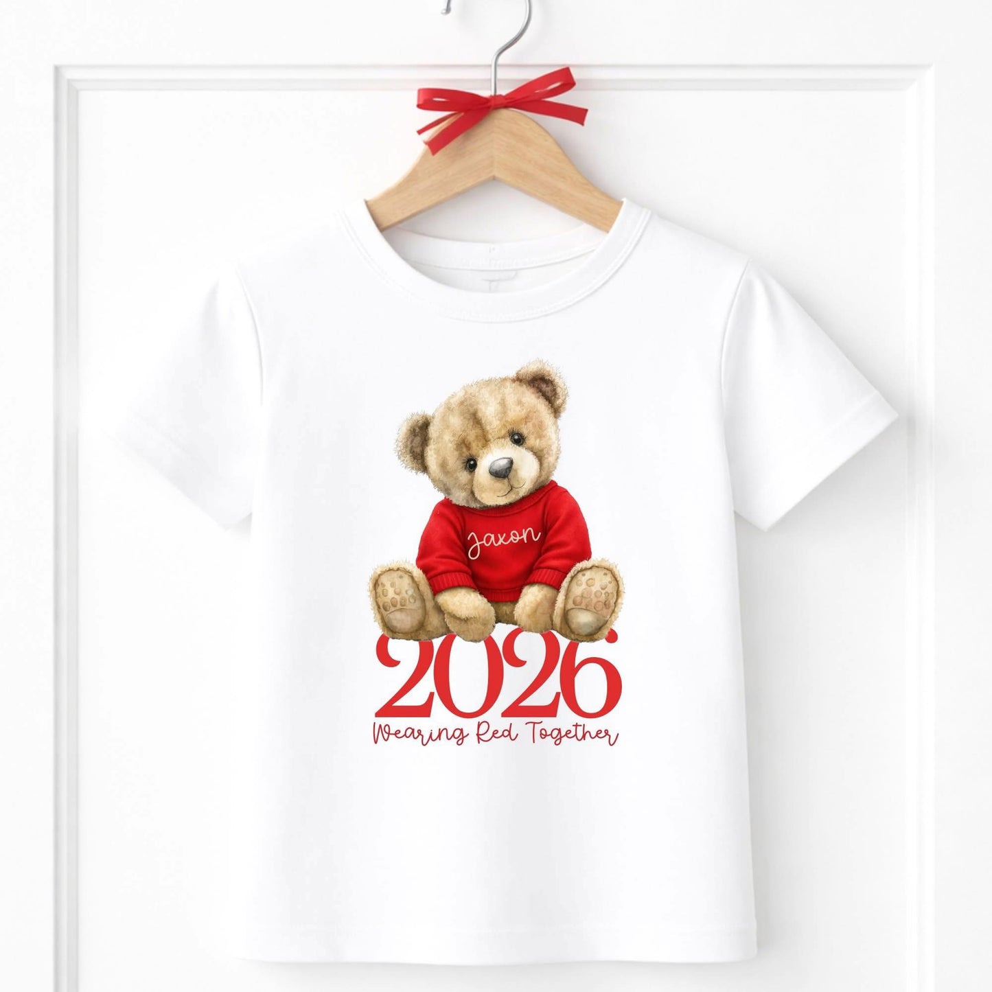 Let’s Wear Red T shirt Boy Bear