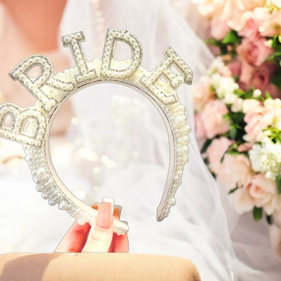 Beaded Bride Alice band