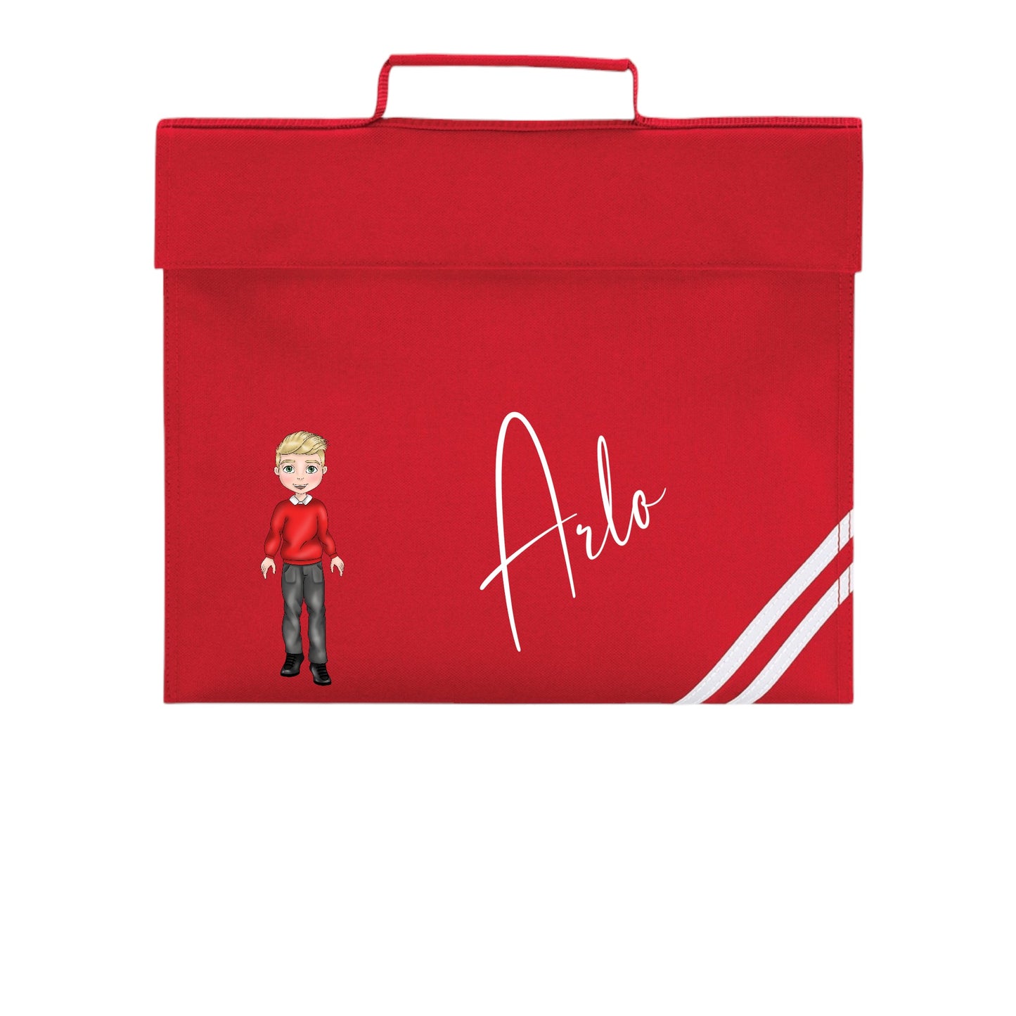 Boys Reading Book Bag Personalised )