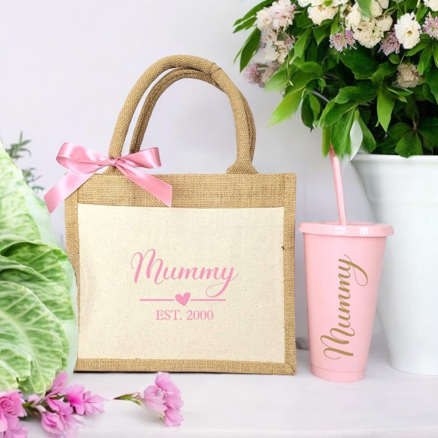 Mummy or Mum Tote bag and Cup