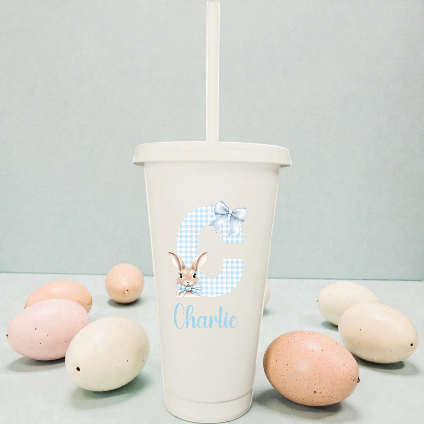 24oz Personalised Gingham Cup