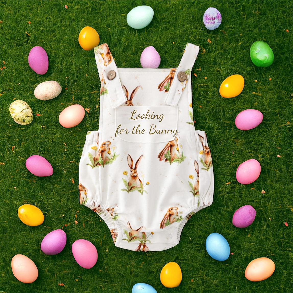 Bunny Romper Set / Neutral Baby Romper