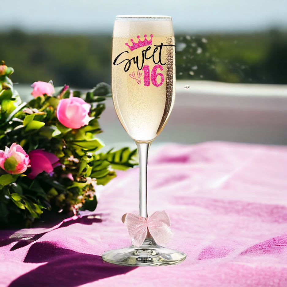 Sweet 16 Glass and Keepsake Box