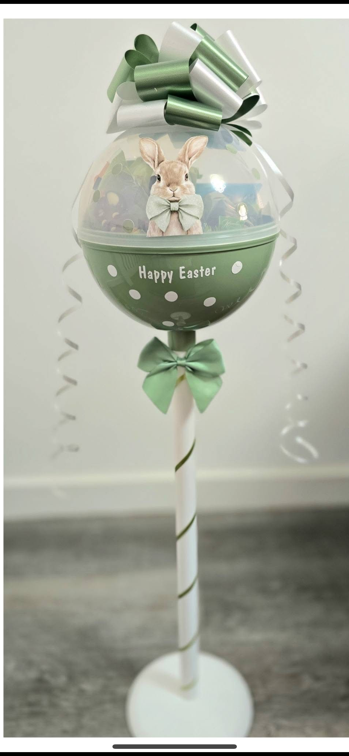 Sage Bunny Lollipop Personalised