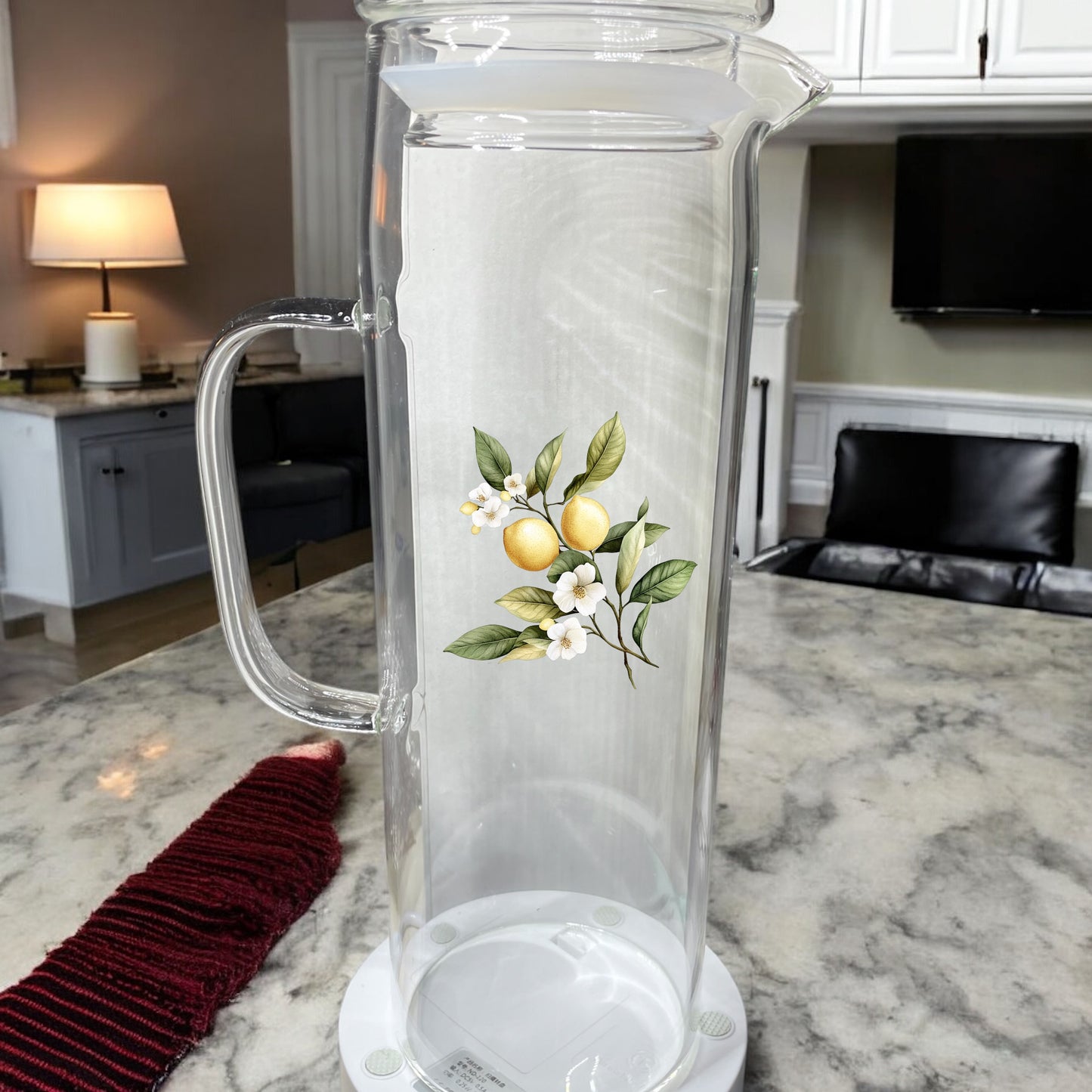 Lemon Tall Glass Pitcher