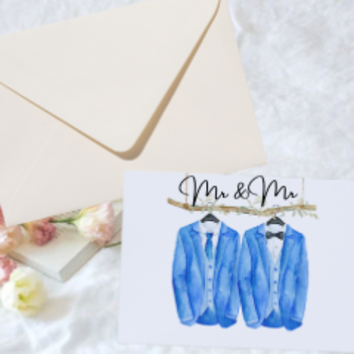 Mr & Mr Wedding Card