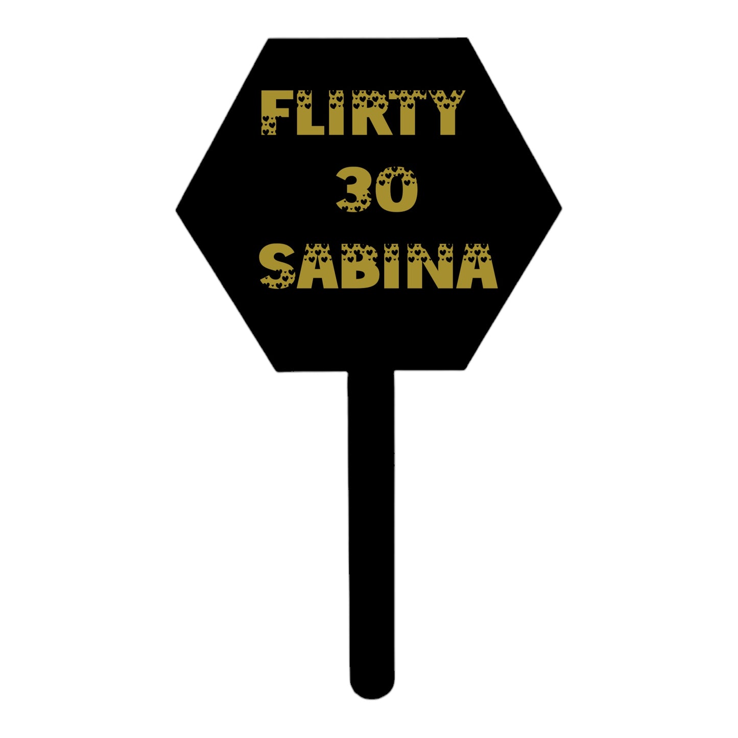 Flirty 30 cake Topper personalised