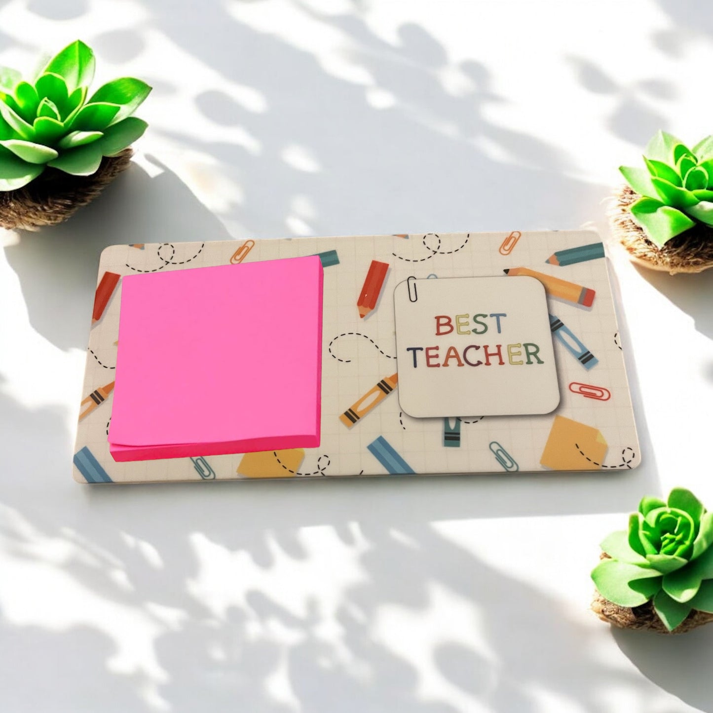 Teacher Desk Postnote board Acrylic Personalised