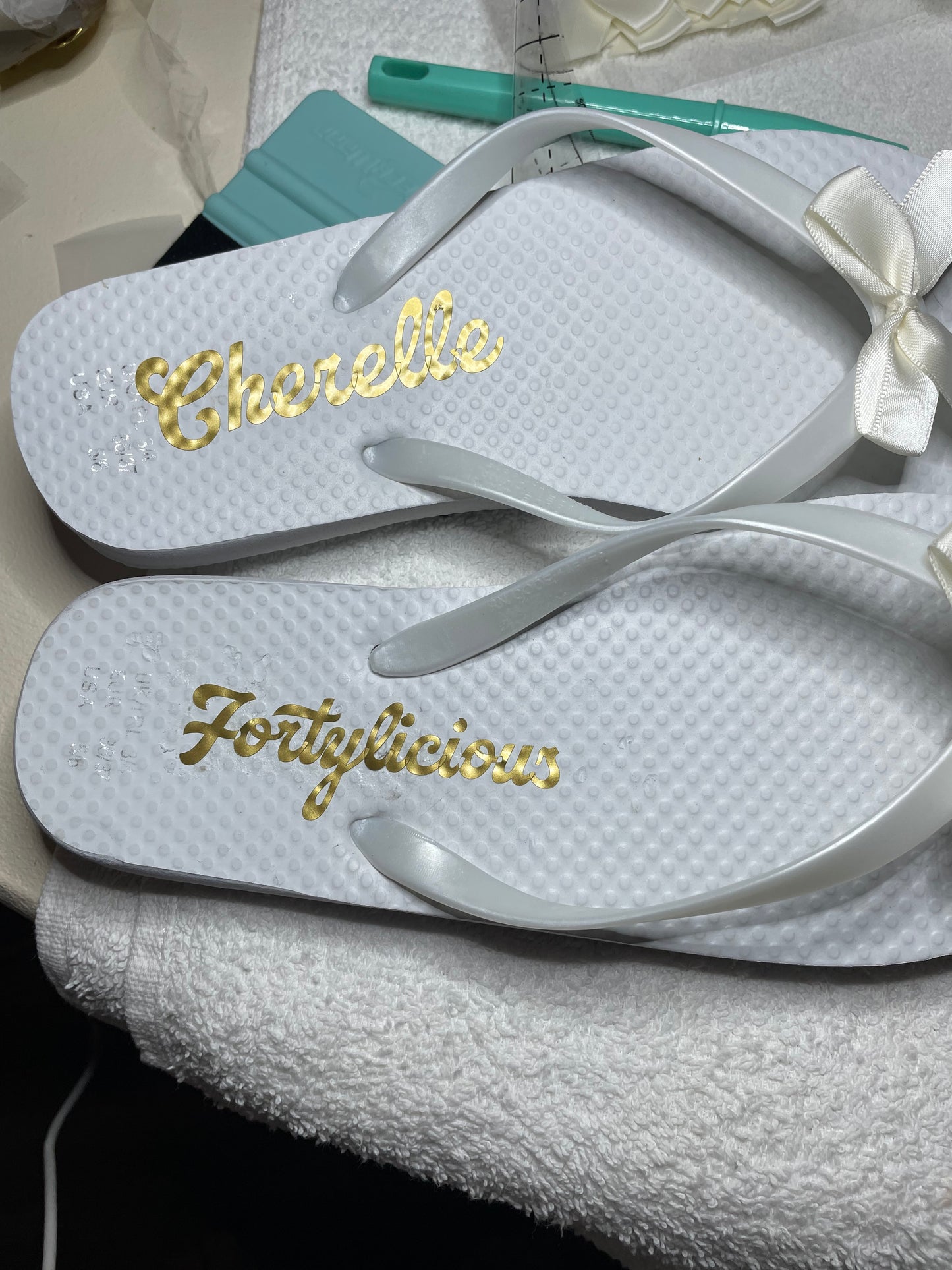 Bride / Bridesmaids / Birthday Flip Flops