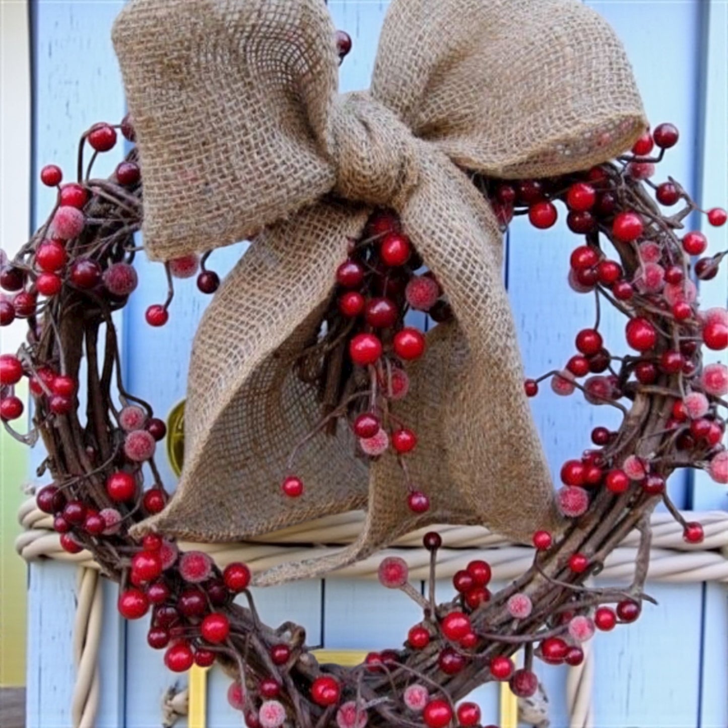 Rustic Berry Heart Wreath