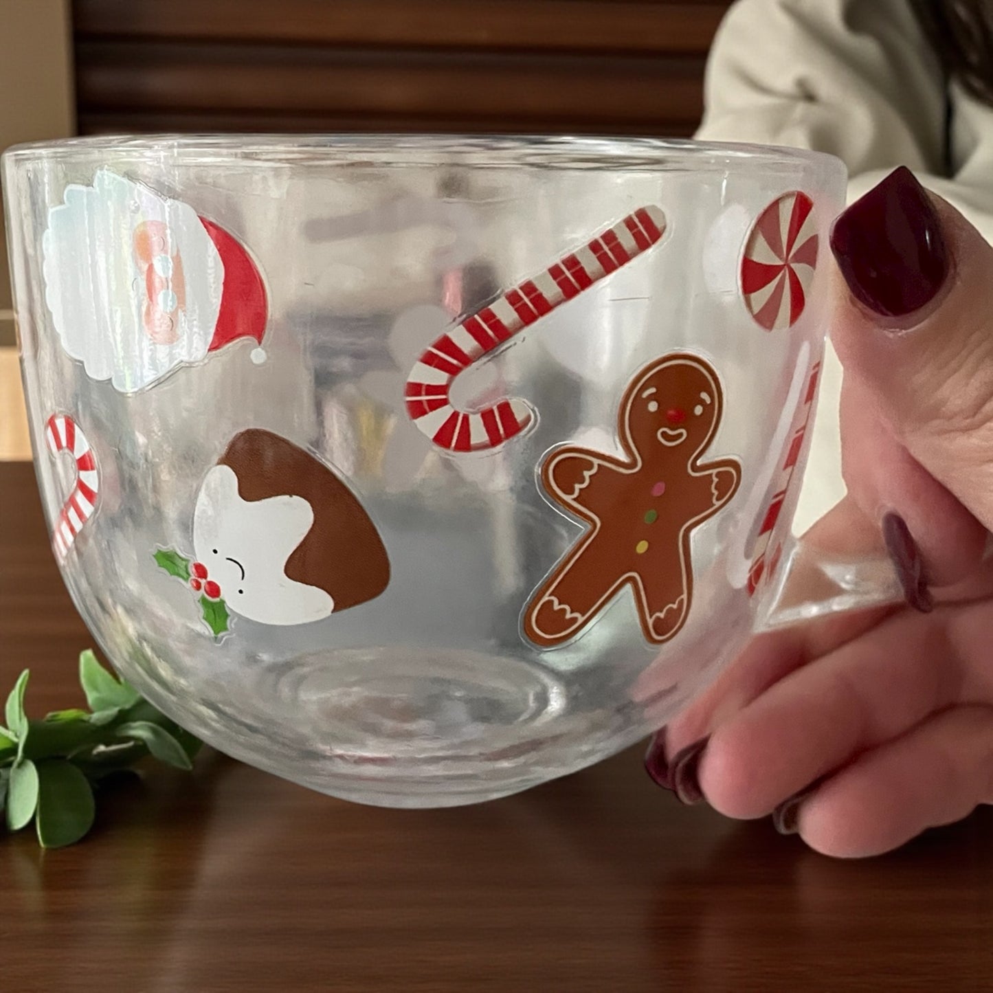 Festive Glass Coffee Cup
