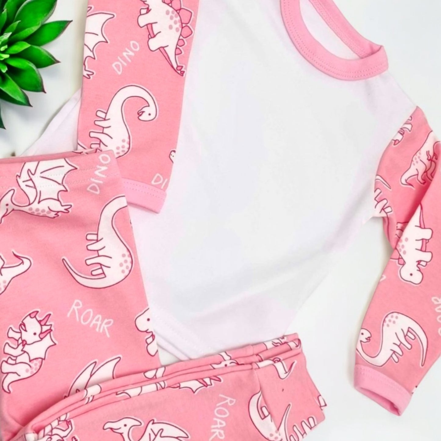 Personalised Dino Pjs Pink