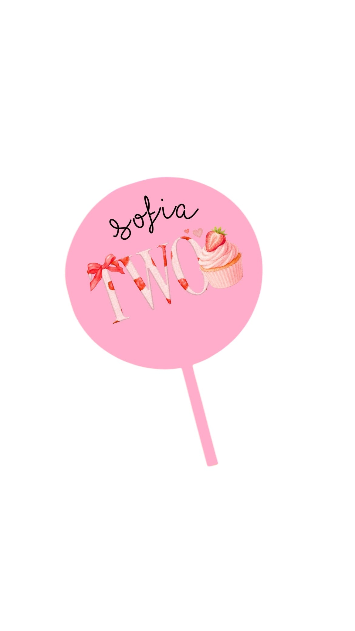 Two Birthday Cake Topper Personalised