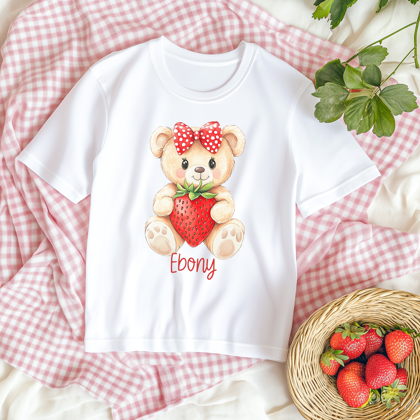 Berry Bear T Shirt Personalised