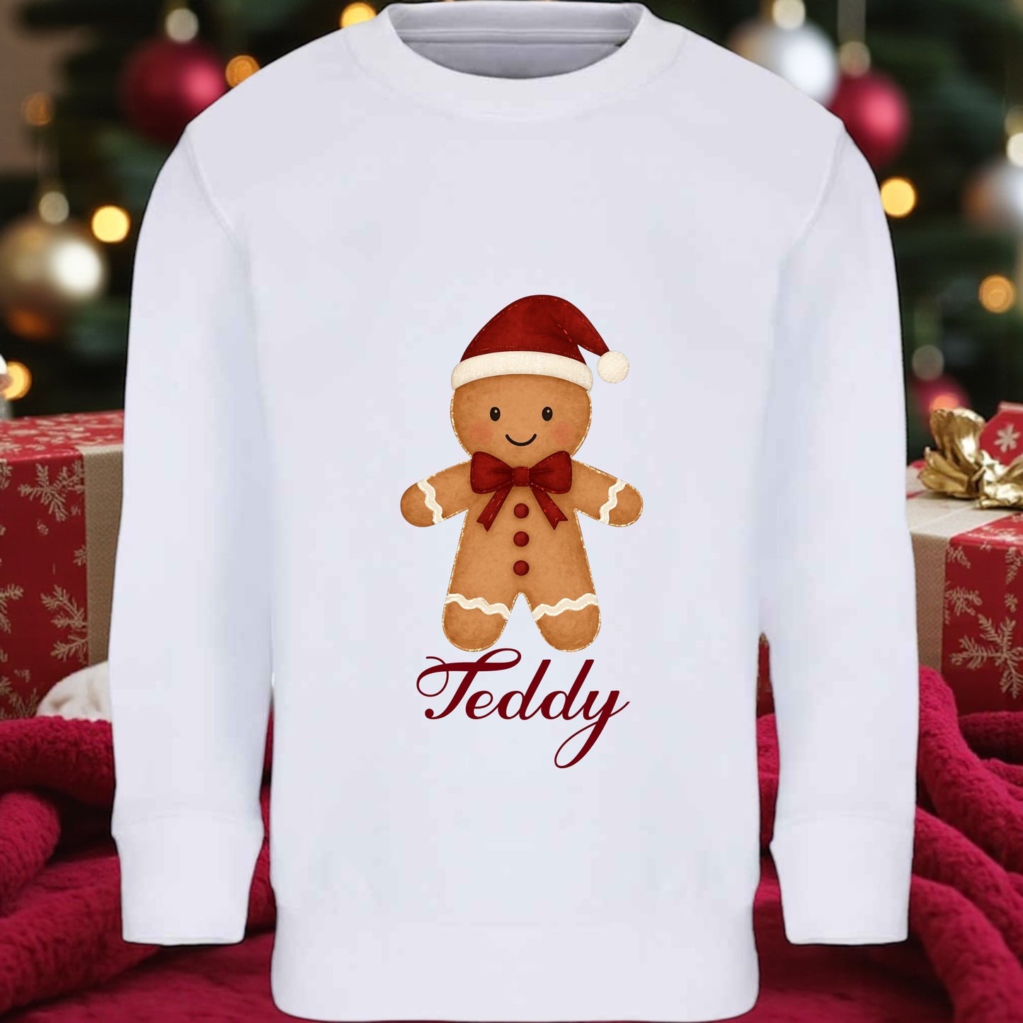 Gingerbread Sweatshirts girl Personalised