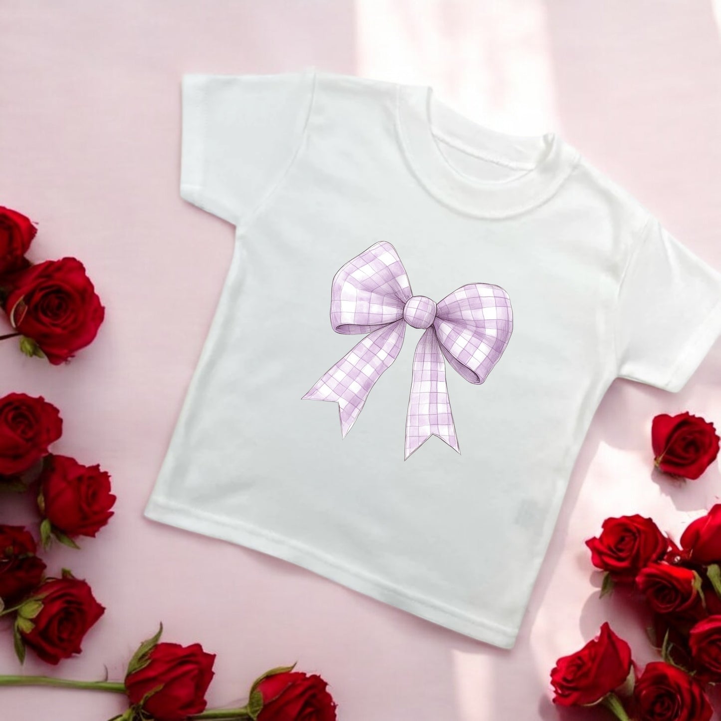 Bow T Shirts Personalised or with Mini on green Version