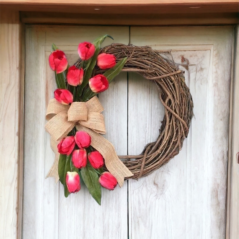 Rosey Tulip Wreath