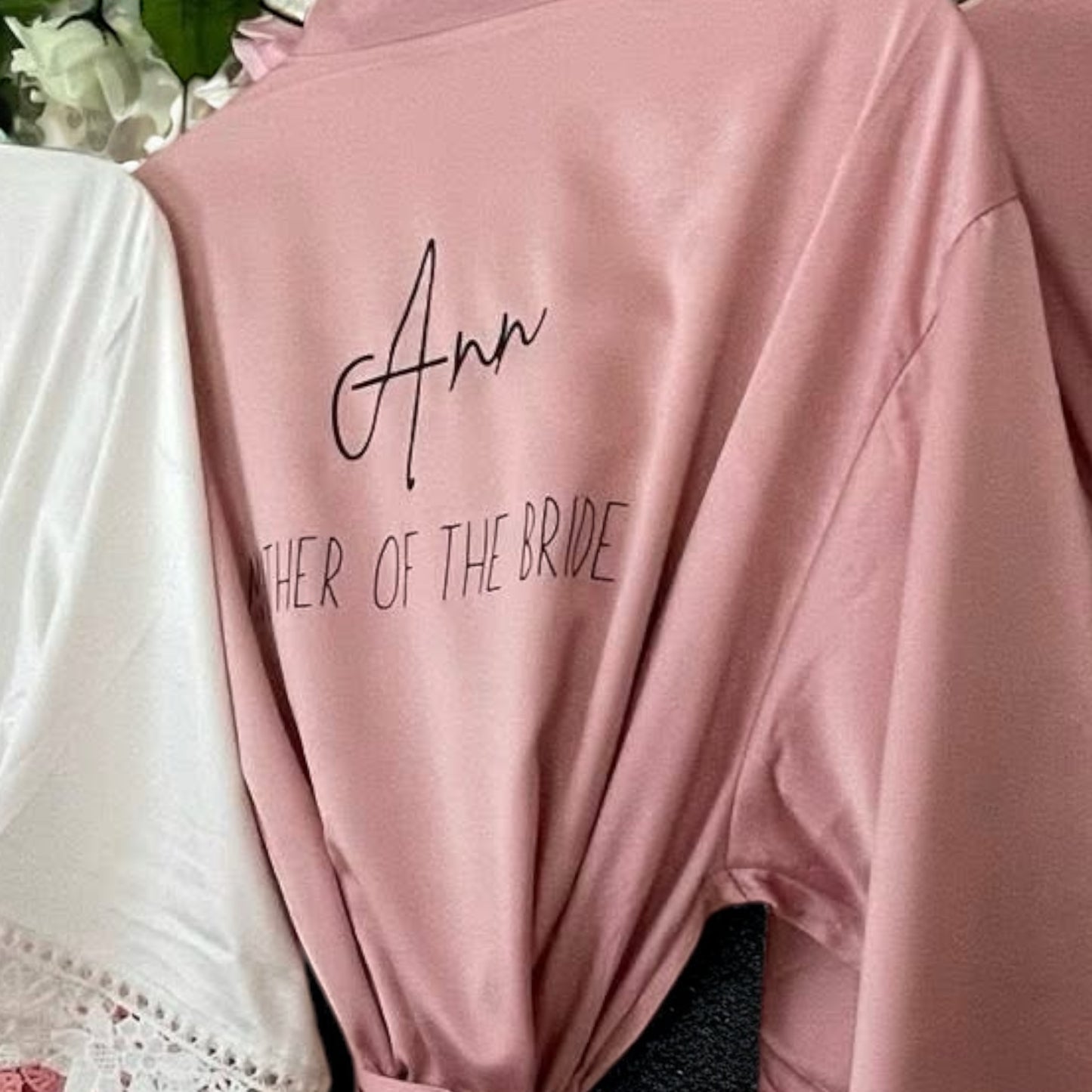 Dusky Pink Personalised Satin Robes