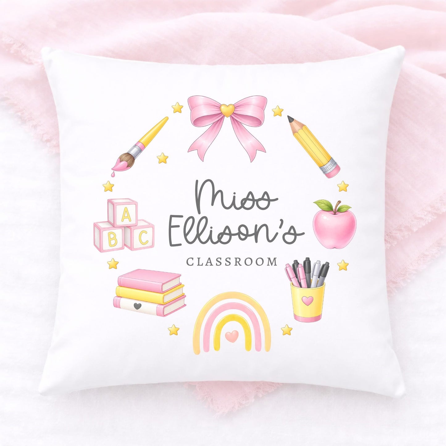 Miss or Mrs or Mr classroom cushion