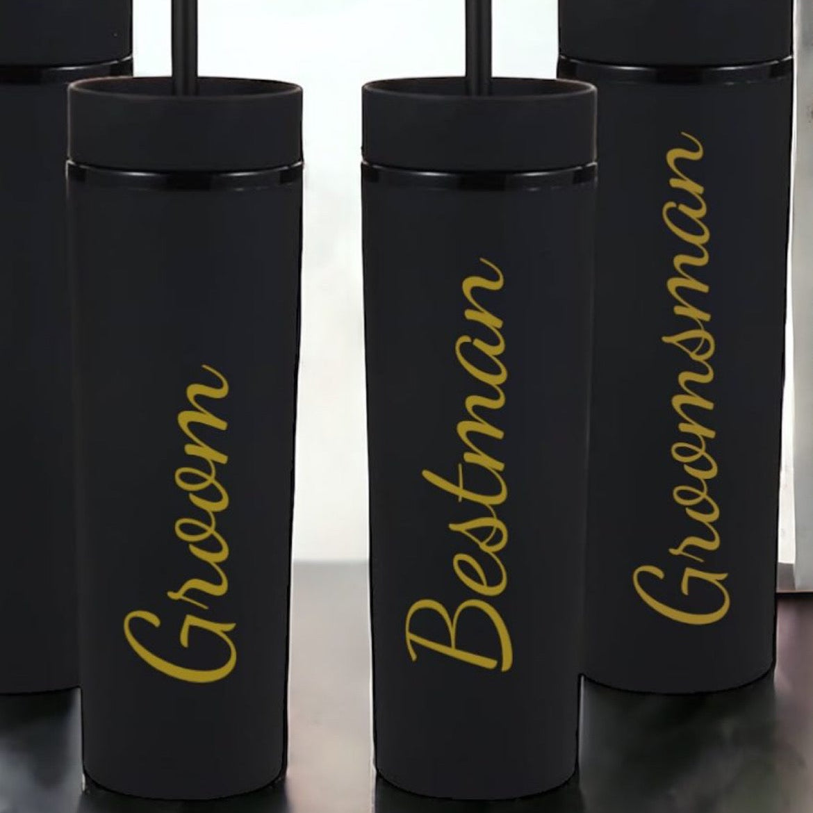 Groom and Bestman Groomsman Insulated Cups