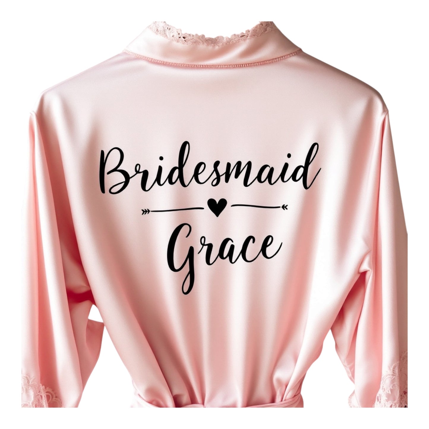 Ladies Satin Robe Personalised