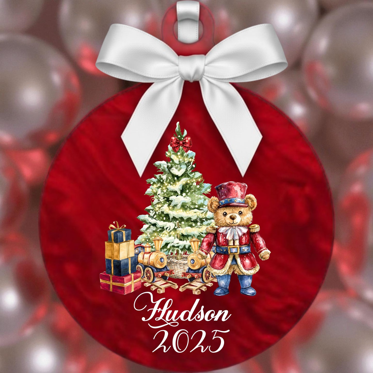 Nutcracker Bear Acrylic Bauble