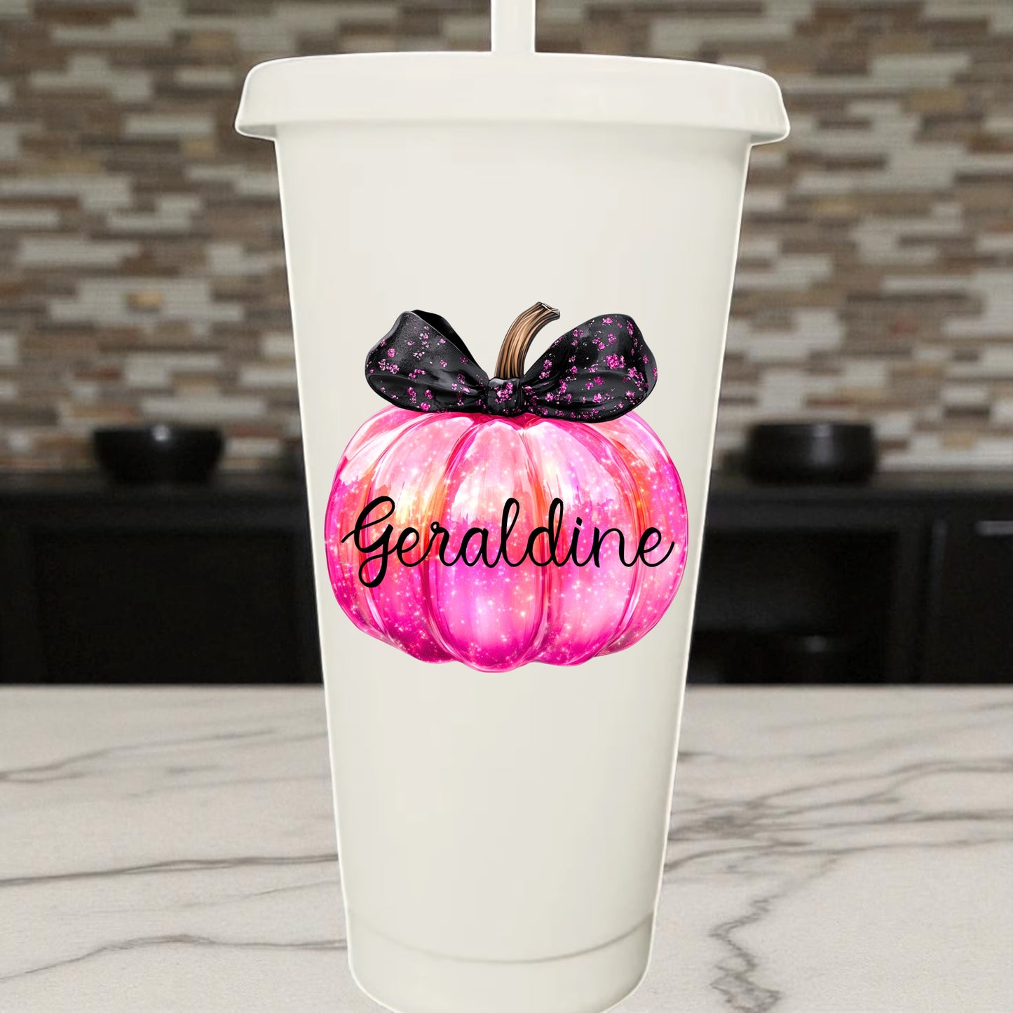 Pumpkin Sparkle Personalised Cups