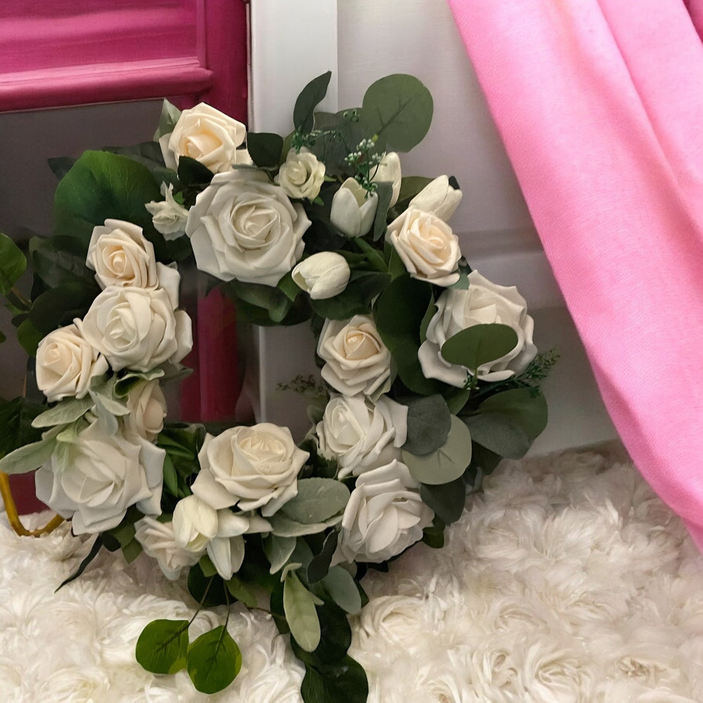 Rosey Posy 40cm wreath
