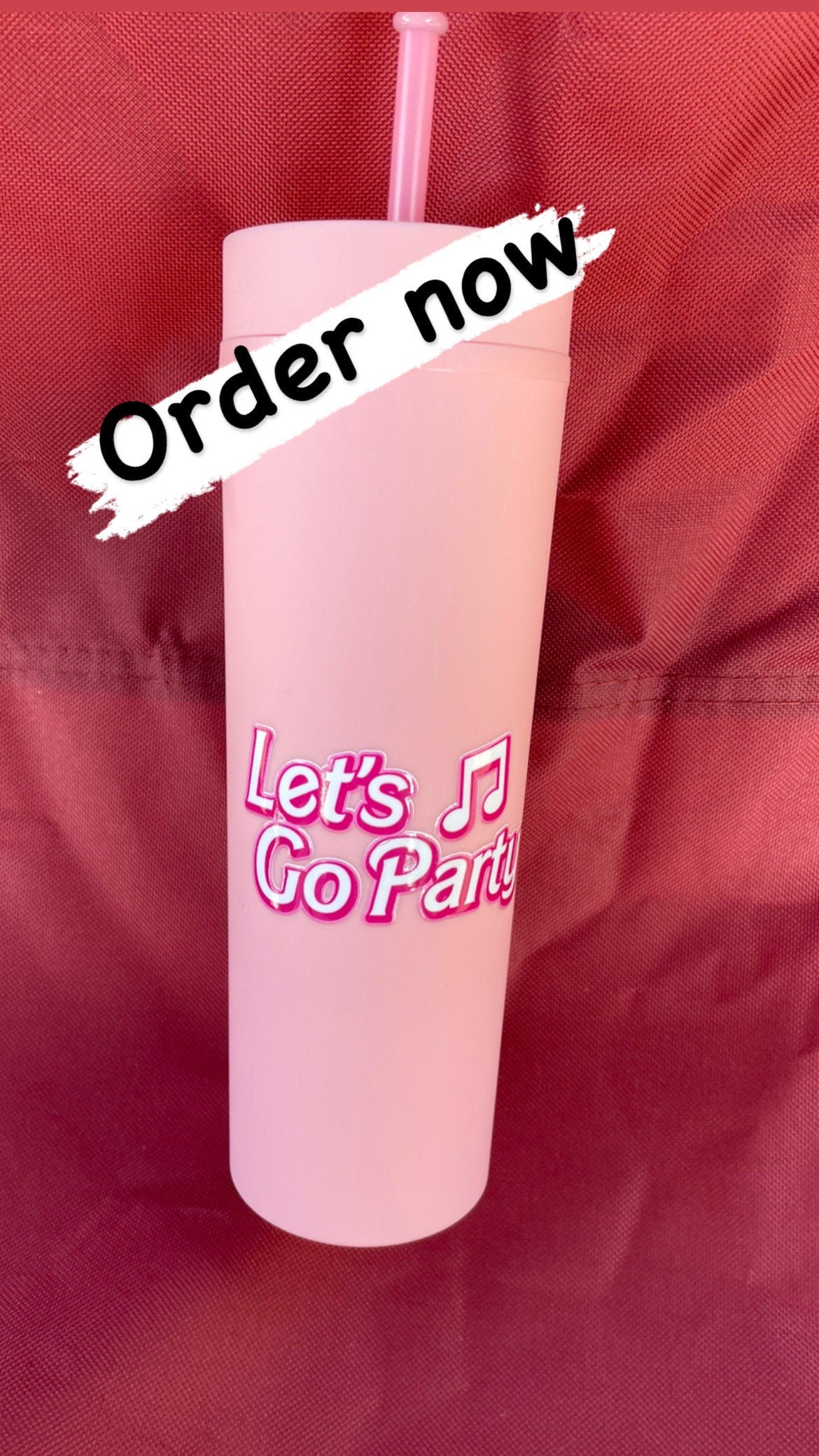 Cold Cup/ 16oz insulated /let’s go party/ gift / present / can be personalised
