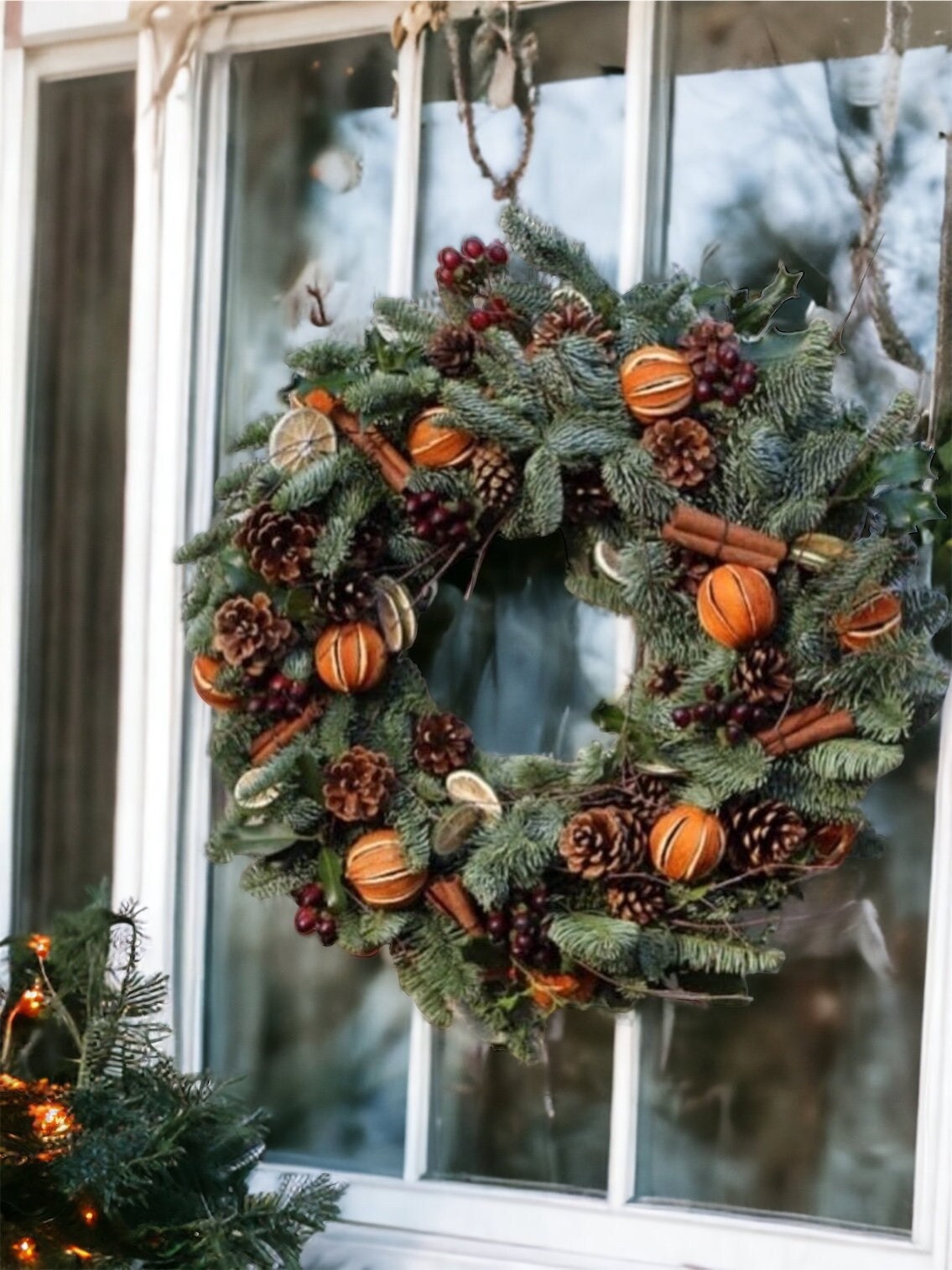 Real Fir 30cms Christmas Wreath / door decor / Christmas wreath