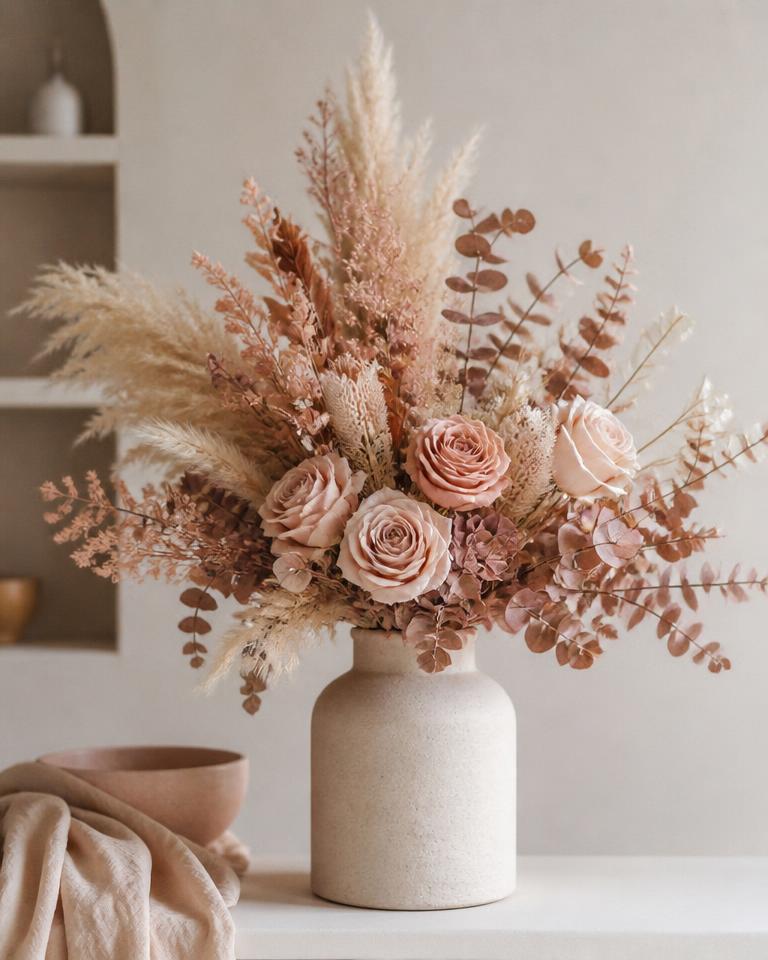 Dried floral arrangement handmade at Craftygstudio
