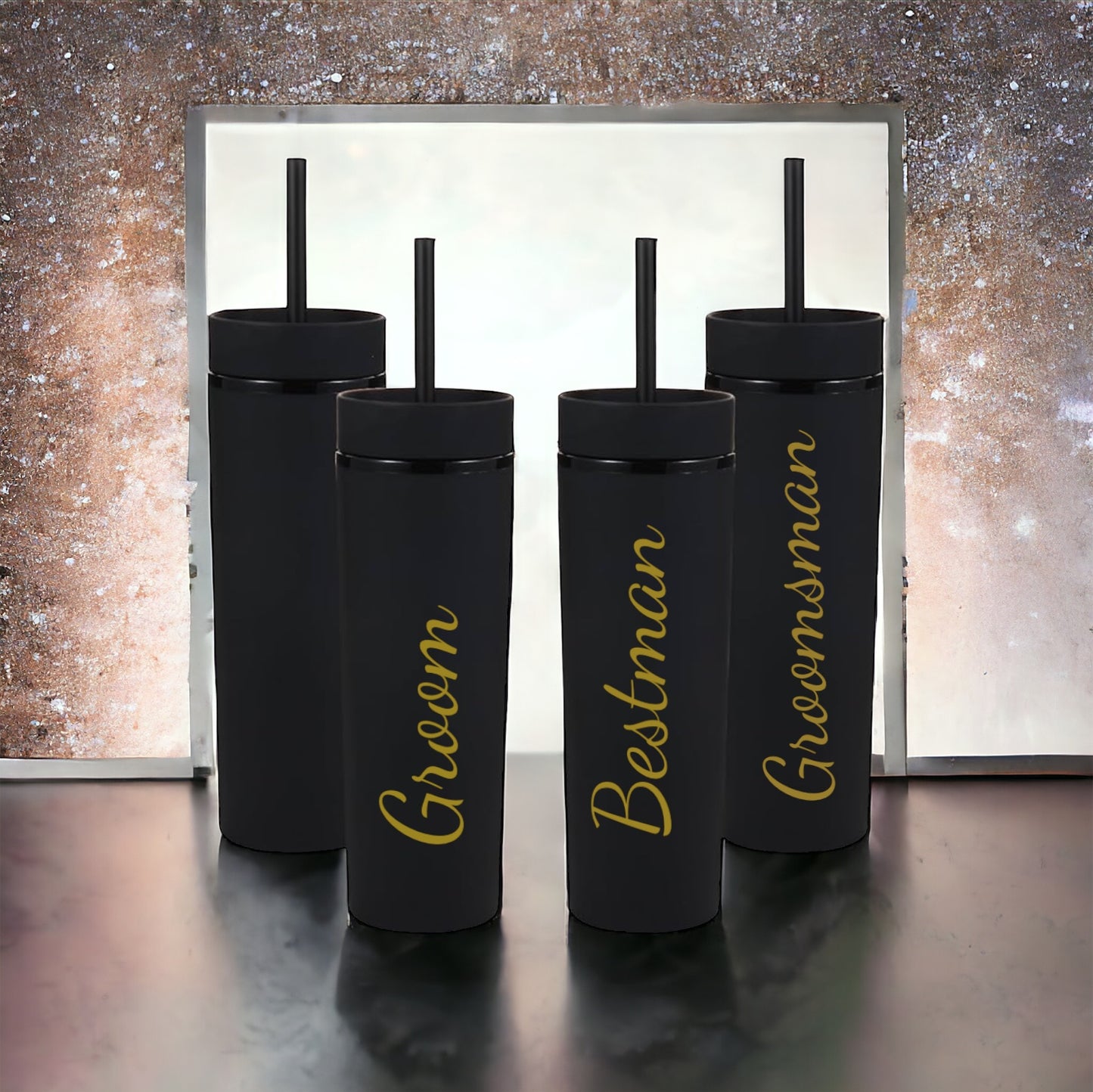 Groom and Bestman Groomsman Insulated Cups