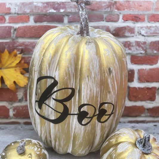 Boo Golden Pumpkin Set