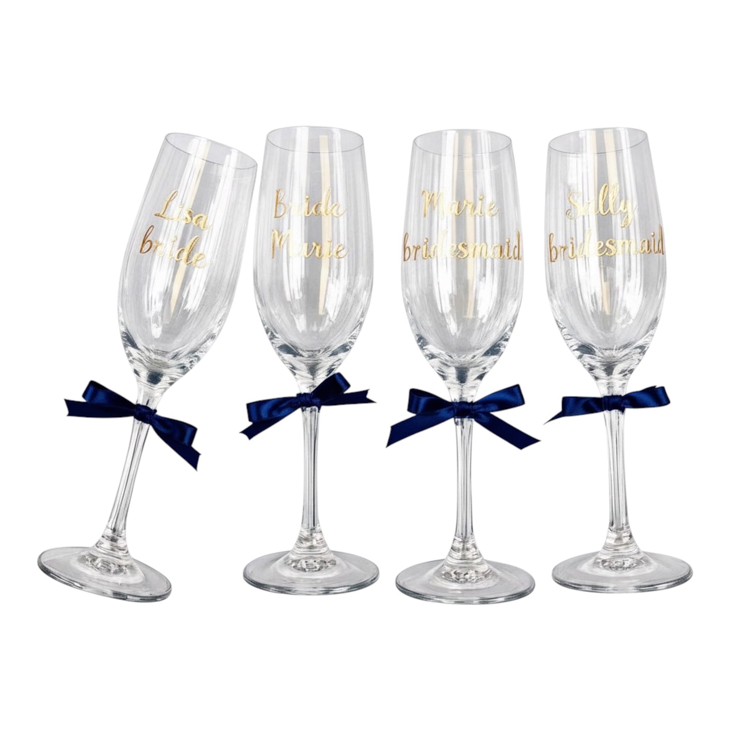 Glass Flute personalised with name and role