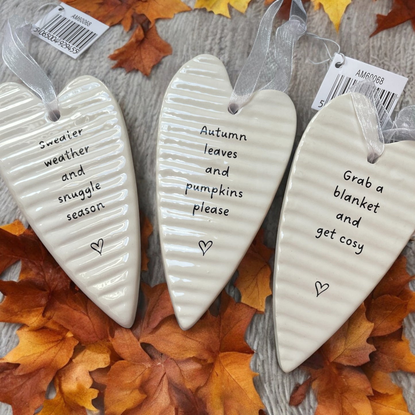 Autumn Ceramic Hearts