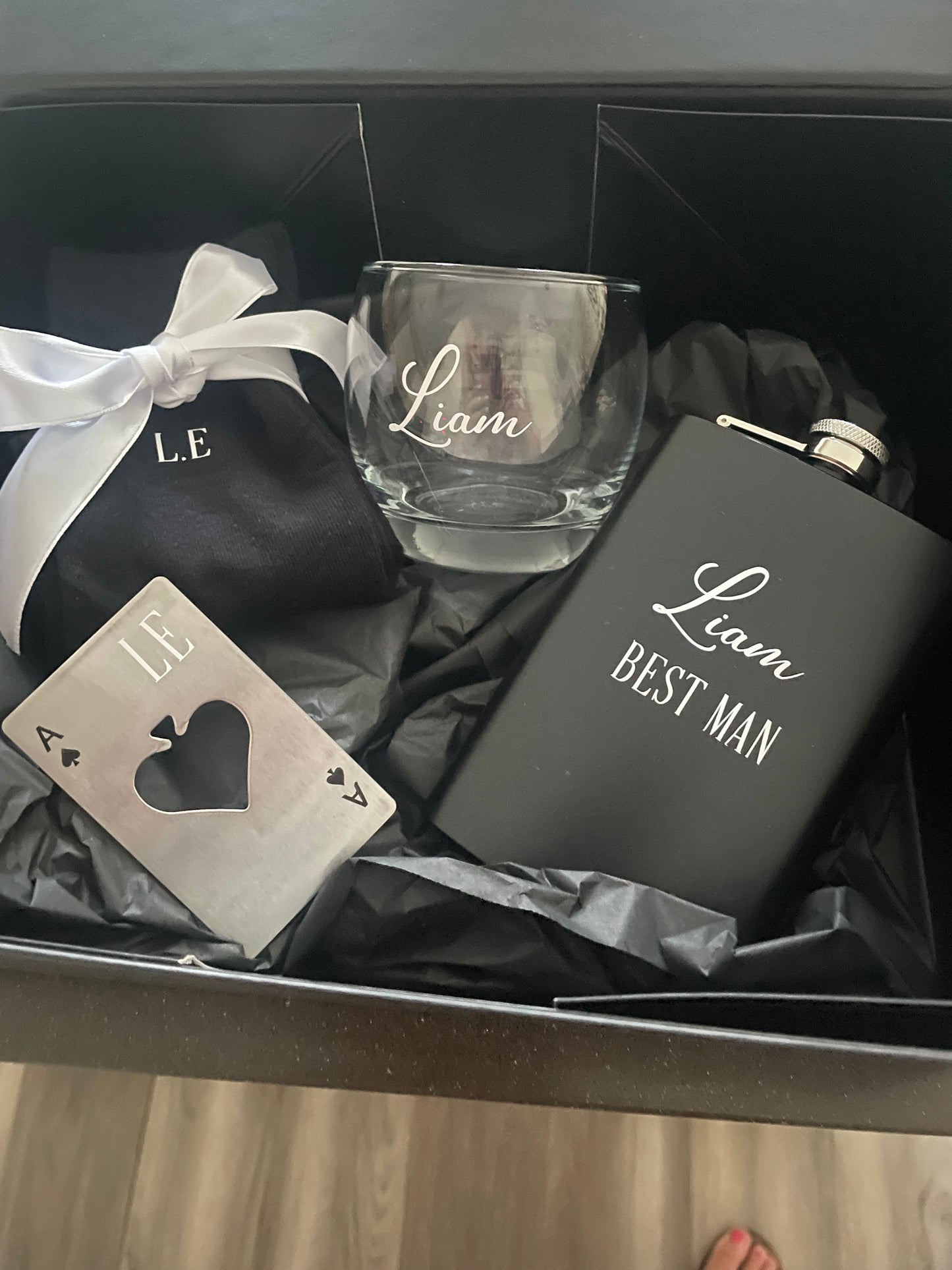 Bestman or Groomsmen filled Gift Box Personalised