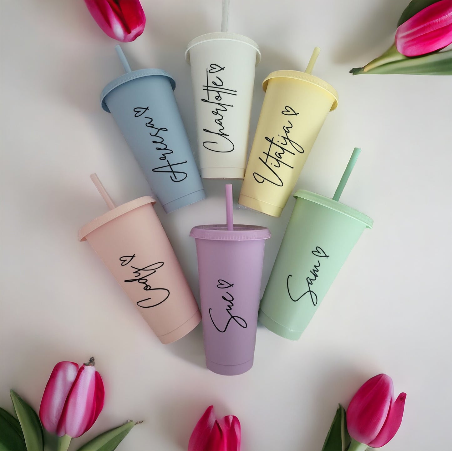 Personalised Pastel Cold Cups 24oz