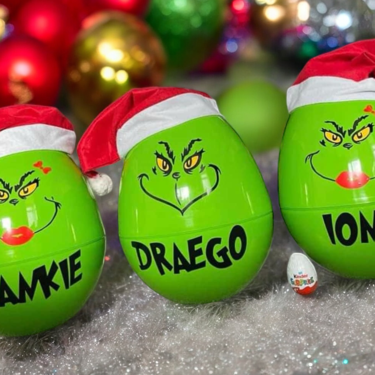 Mr Grinchy stuffable extra large egg Personalised