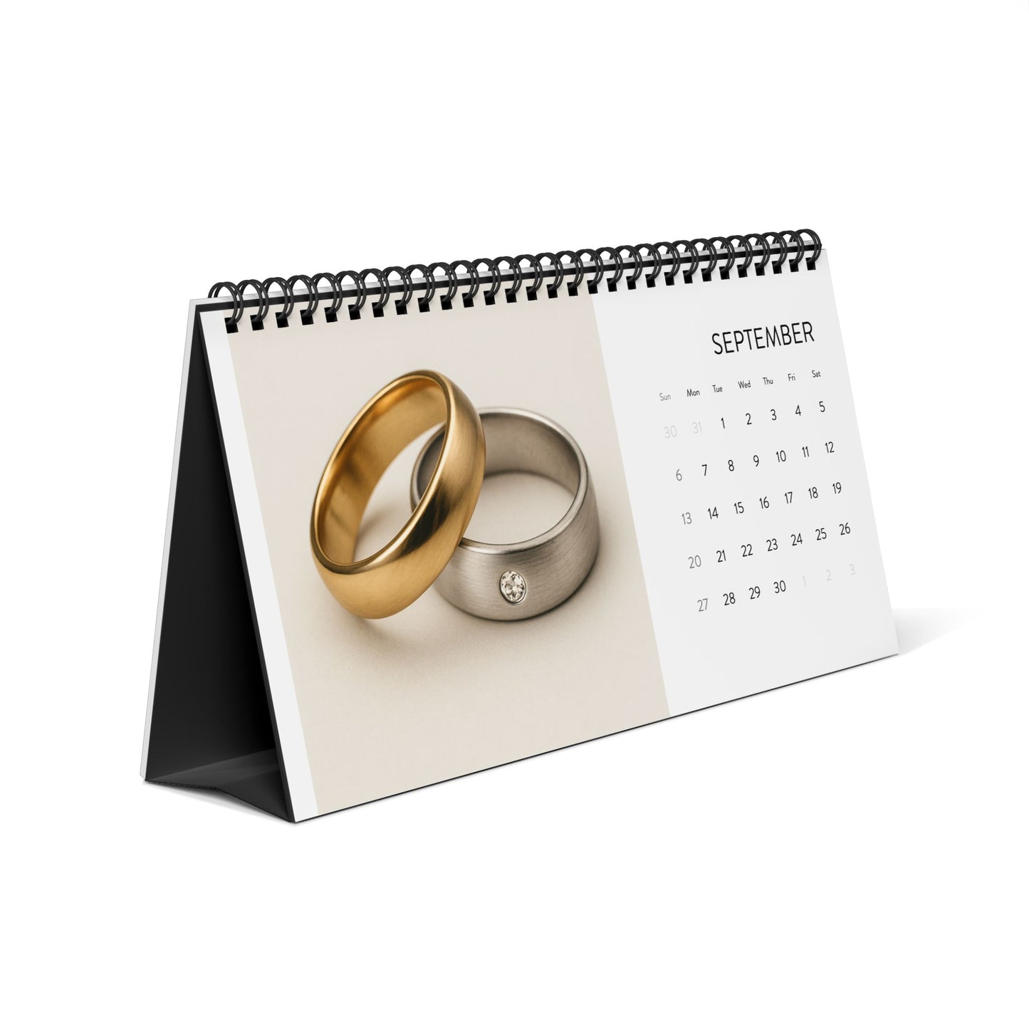 Personalised Wedding Countdown Desktop Calendar 2026