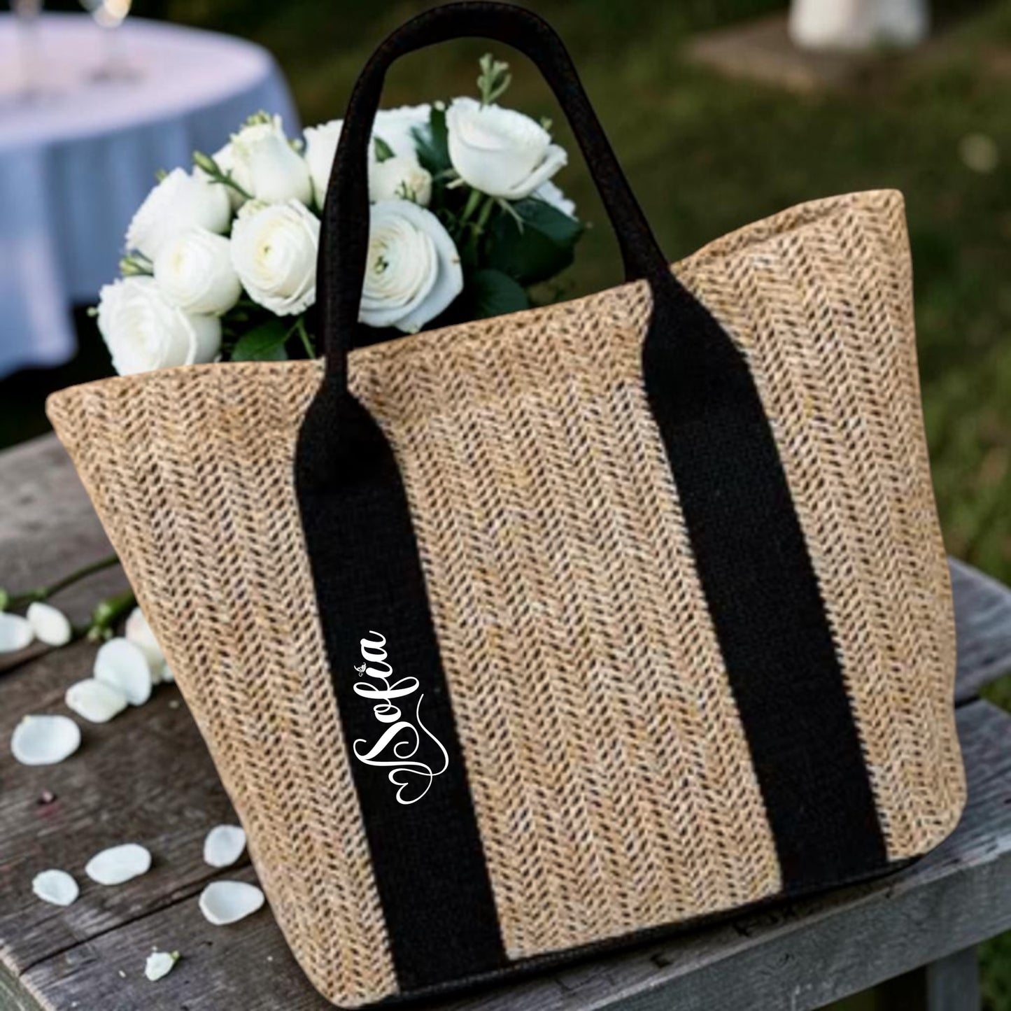 Rattan Affect Personalised Bag