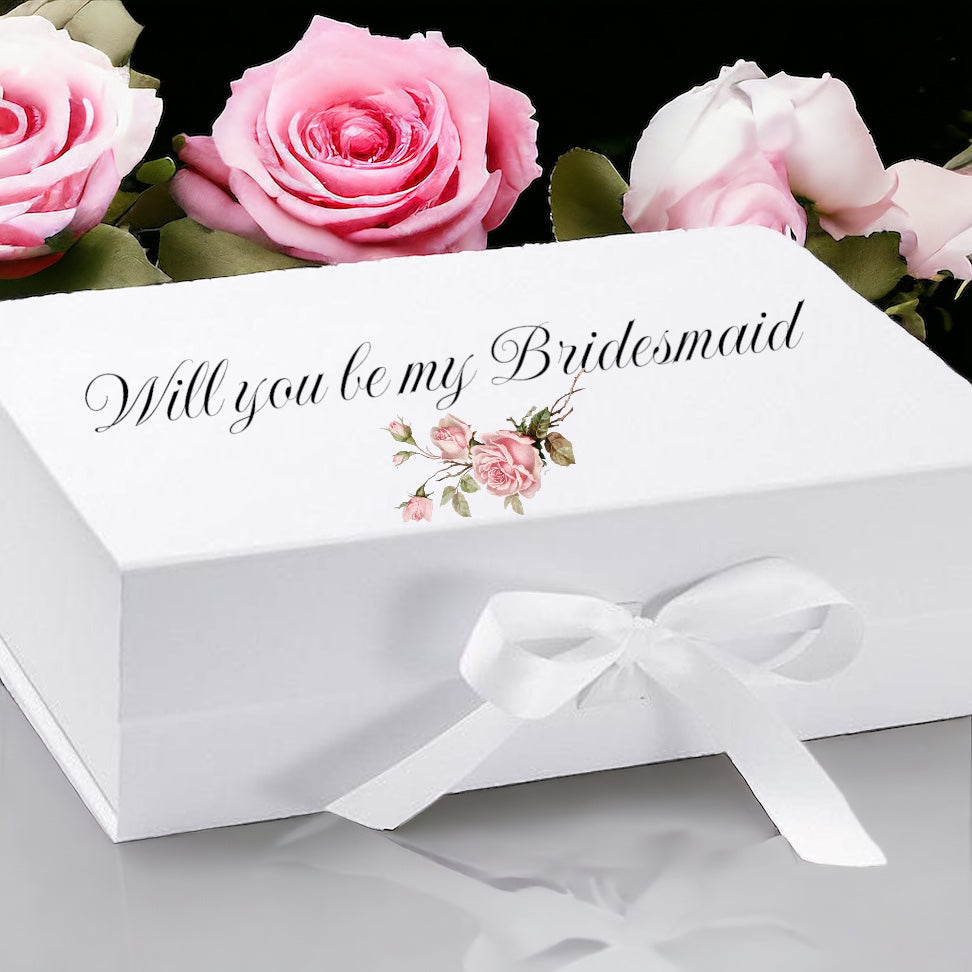 Will you be my bridesmaid/flower girl / Maid of Honour Proposal Magnetic Keepsake Box