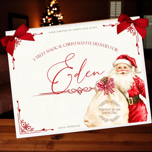 Santa in his chair Christmas Box